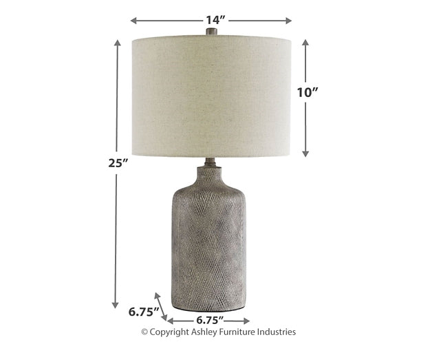 Linus Ceramic Table Lamp (1/CN) Milwaukee Furniture of Chicago - Furniture Store in Chicago Serving Humbolt Park, Roscoe Village, Avondale, & Homan Square