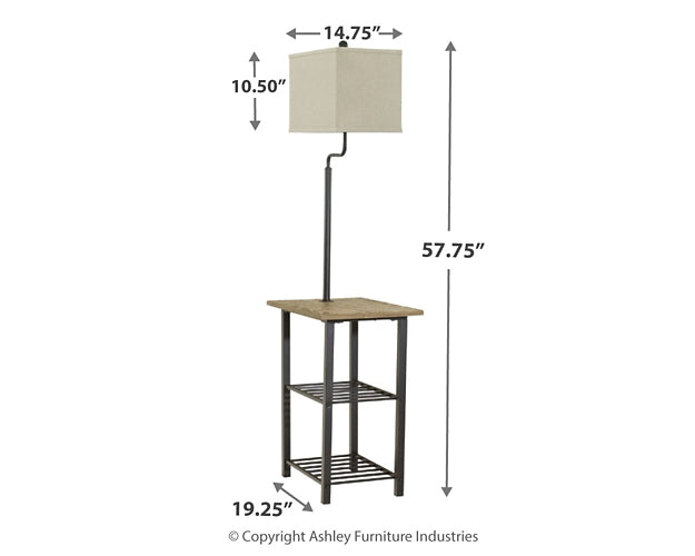 Shianne Metal Tray Lamp (1/CN) Milwaukee Furniture of Chicago - Furniture Store in Chicago Serving Humbolt Park, Roscoe Village, Avondale, & Homan Square