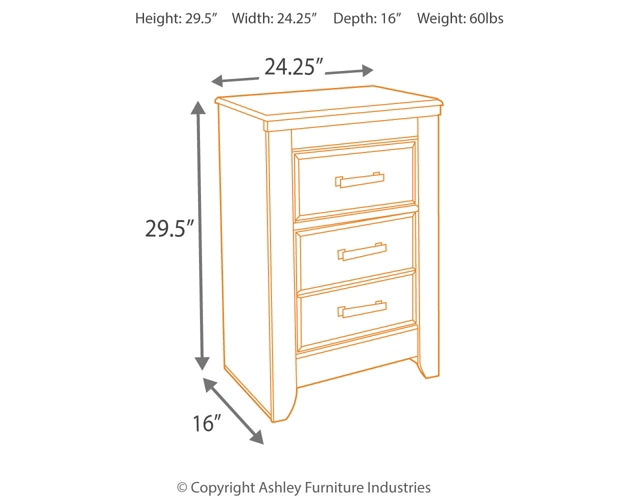 Juararo Two Drawer Night Stand Milwaukee Furniture of Chicago - Furniture Store in Chicago Serving Humbolt Park, Roscoe Village, Avondale, & Homan Square