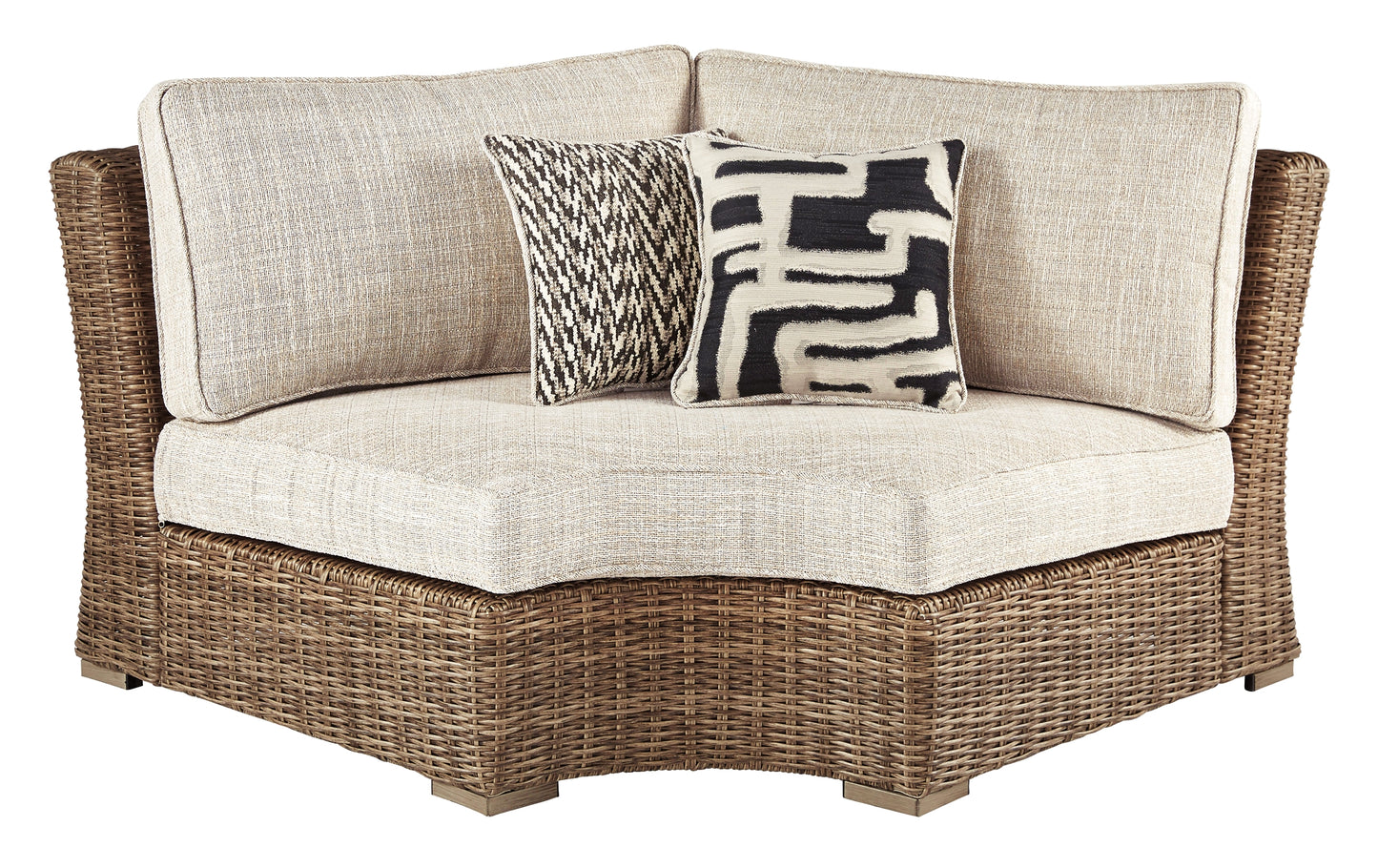 Beachcroft Curved Corner Chair w/Cushion Milwaukee Furniture of Chicago - Furniture Store in Chicago Serving Humbolt Park, Roscoe Village, Avondale, & Homan Square