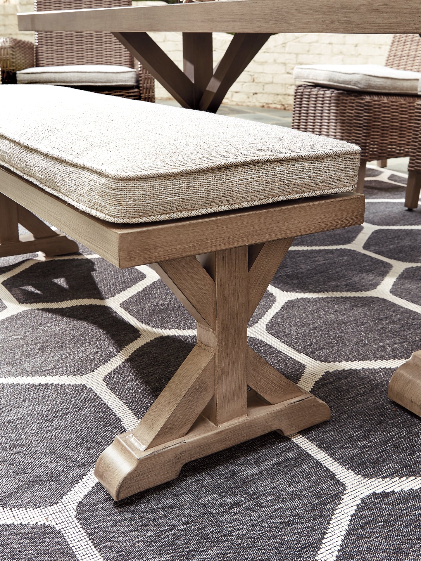 Beachcroft Bench with Cushion Milwaukee Furniture of Chicago - Furniture Store in Chicago Serving Humbolt Park, Roscoe Village, Avondale, & Homan Square