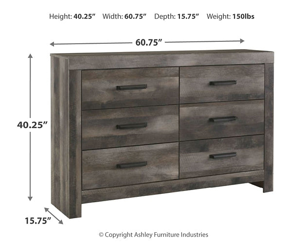 Wynnlow Six Drawer Dresser Milwaukee Furniture of Chicago - Furniture Store in Chicago Serving Humbolt Park, Roscoe Village, Avondale, & Homan Square