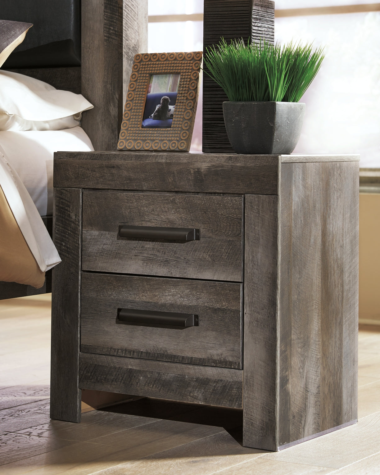 Wynnlow Two Drawer Night Stand Milwaukee Furniture of Chicago - Furniture Store in Chicago Serving Humbolt Park, Roscoe Village, Avondale, & Homan Square