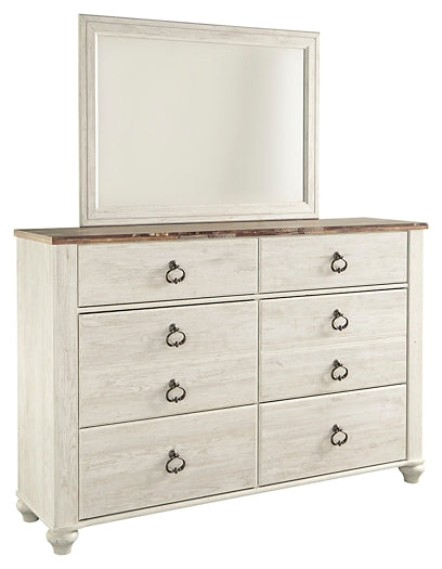 Willowton Six Drawer Dresser Milwaukee Furniture of Chicago - Furniture Store in Chicago Serving Humbolt Park, Roscoe Village, Avondale, & Homan Square