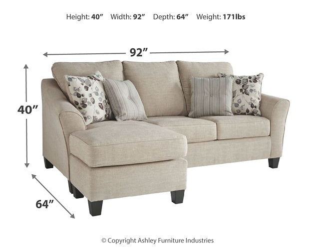 Abney Sofa Chaise Milwaukee Furniture of Chicago - Furniture Store in Chicago Serving Humbolt Park, Roscoe Village, Avondale, & Homan Square