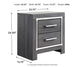 Lodanna Two Drawer Night Stand Milwaukee Furniture of Chicago - Furniture Store in Chicago Serving Humbolt Park, Roscoe Village, Avondale, & Homan Square