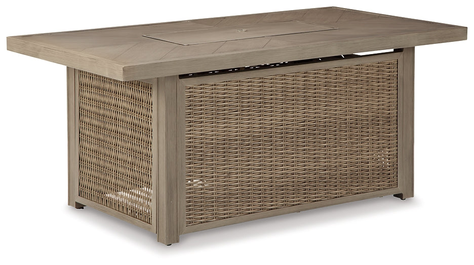 Beachcroft Rectangular Fire Pit Table Milwaukee Furniture of Chicago - Furniture Store in Chicago Serving Humbolt Park, Roscoe Village, Avondale, & Homan Square