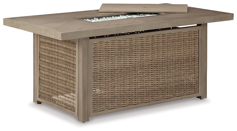 Beachcroft Rectangular Fire Pit Table Milwaukee Furniture of Chicago - Furniture Store in Chicago Serving Humbolt Park, Roscoe Village, Avondale, & Homan Square