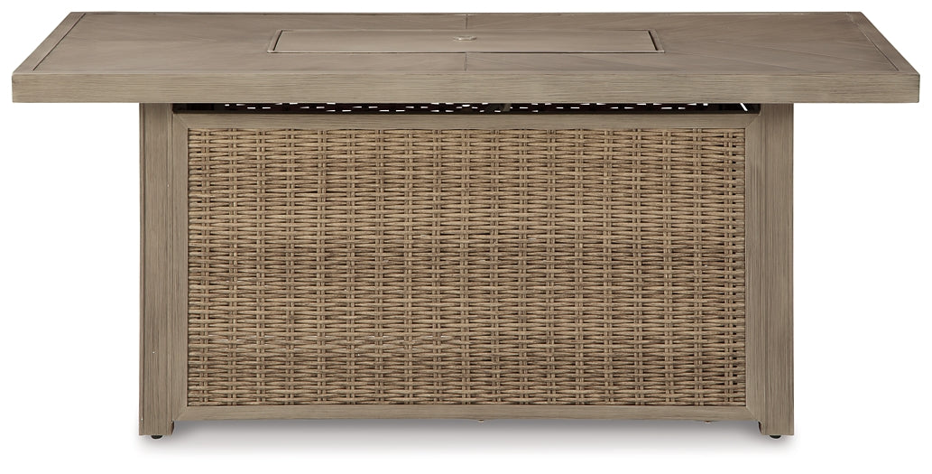 Beachcroft Rectangular Fire Pit Table Milwaukee Furniture of Chicago - Furniture Store in Chicago Serving Humbolt Park, Roscoe Village, Avondale, & Homan Square