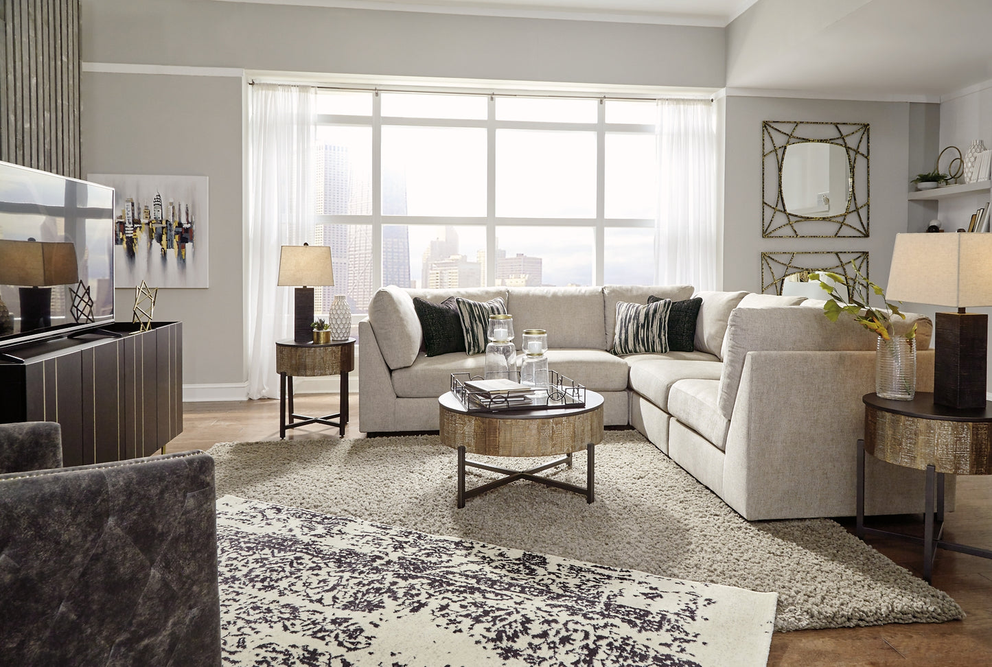 Kellway 5-Piece Sectional Milwaukee Furniture of Chicago - Furniture Store in Chicago Serving Humbolt Park, Roscoe Village, Avondale, & Homan Square