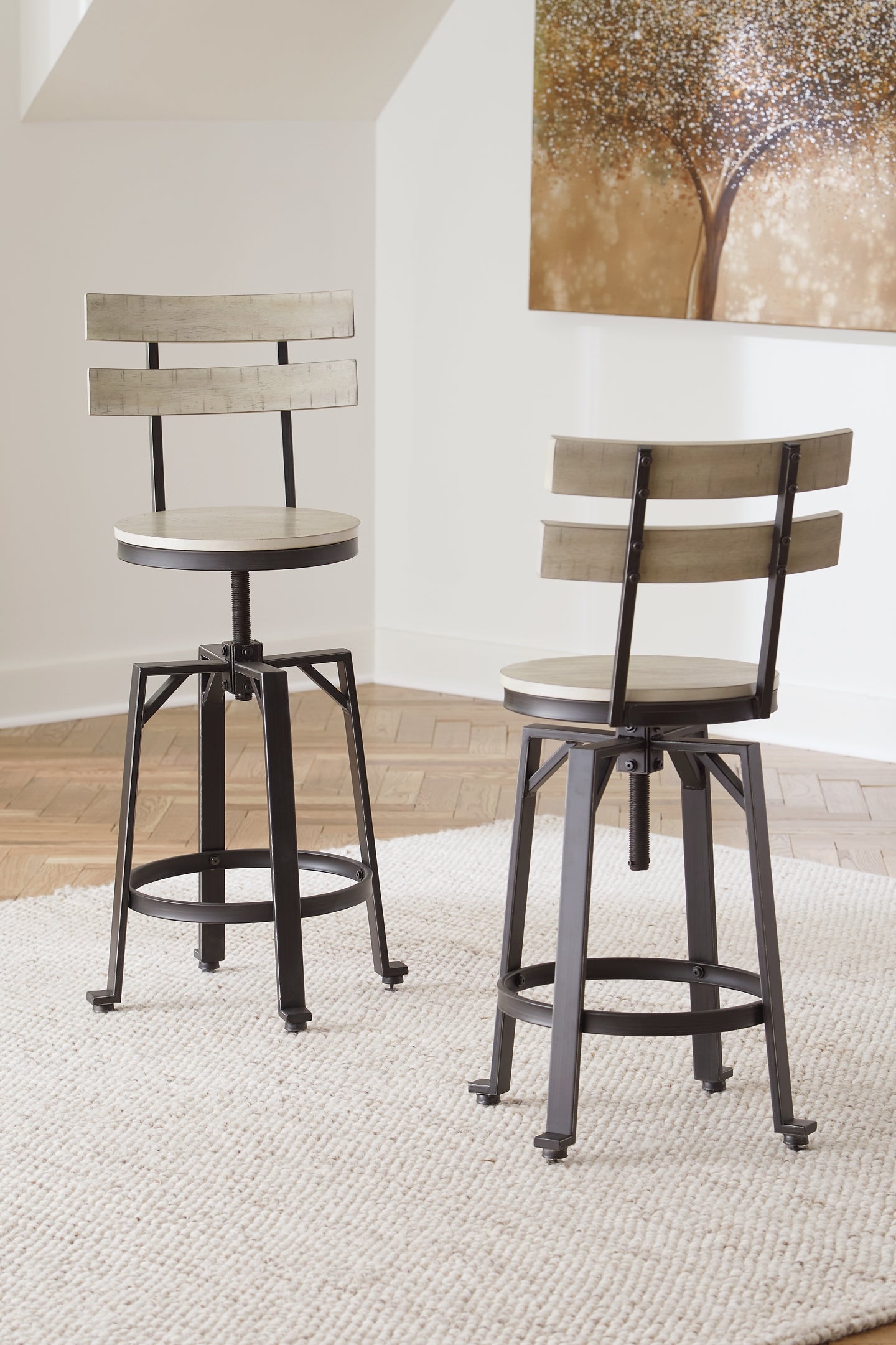 Karisslyn Swivel Barstool (2/CN) Milwaukee Furniture of Chicago - Furniture Store in Chicago Serving Humbolt Park, Roscoe Village, Avondale, & Homan Square