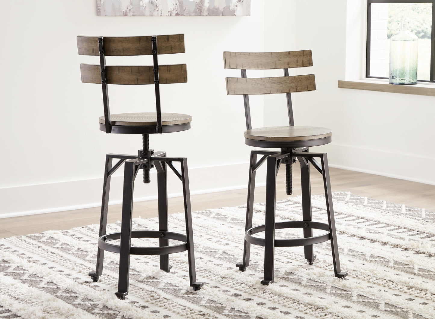 Lesterton Swivel Barstool (2/CN) Milwaukee Furniture of Chicago - Furniture Store in Chicago Serving Humbolt Park, Roscoe Village, Avondale, & Homan Square