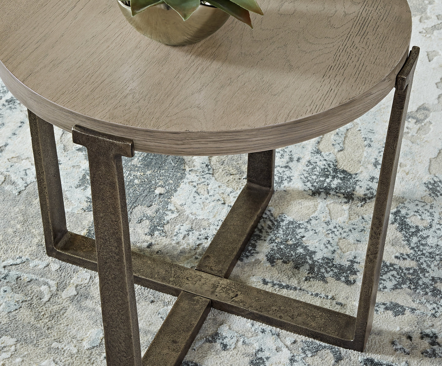 Dalenville Round End Table Milwaukee Furniture of Chicago - Furniture Store in Chicago Serving Humbolt Park, Roscoe Village, Avondale, & Homan Square