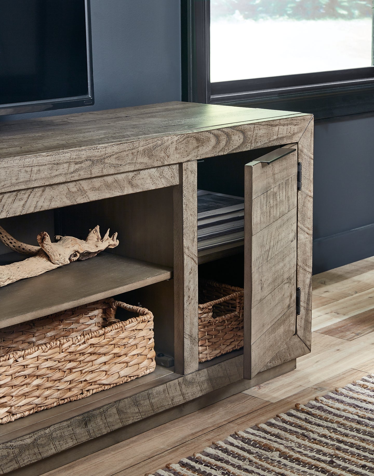 Krystanza XL TV Stand w/Fireplace Option Milwaukee Furniture of Chicago - Furniture Store in Chicago Serving Humbolt Park, Roscoe Village, Avondale, & Homan Square