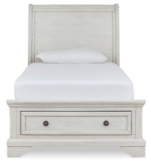 Robbinsdale Twin Sleigh Storage Bed Milwaukee Furniture of Chicago - Furniture Store in Chicago Serving Humbolt Park, Roscoe Village, Avondale, & Homan Square