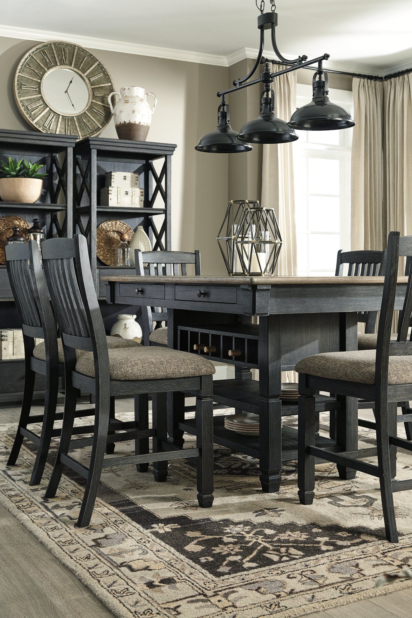 Tyler Creek Counter Height Dining Table and 4 Barstools Milwaukee Furniture of Chicago - Furniture Store in Chicago Serving Humbolt Park, Roscoe Village, Avondale, & Homan Square