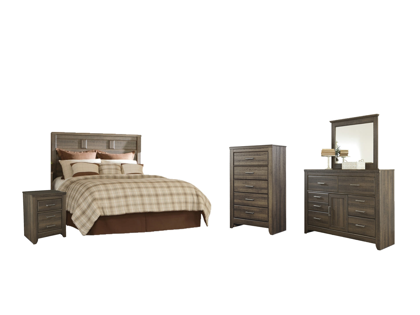 Juararo Queen Panel Headboard with Mirrored Dresser, Chest and Nightstand Milwaukee Furniture of Chicago - Furniture Store in Chicago Serving Humbolt Park, Roscoe Village, Avondale, & Homan Square