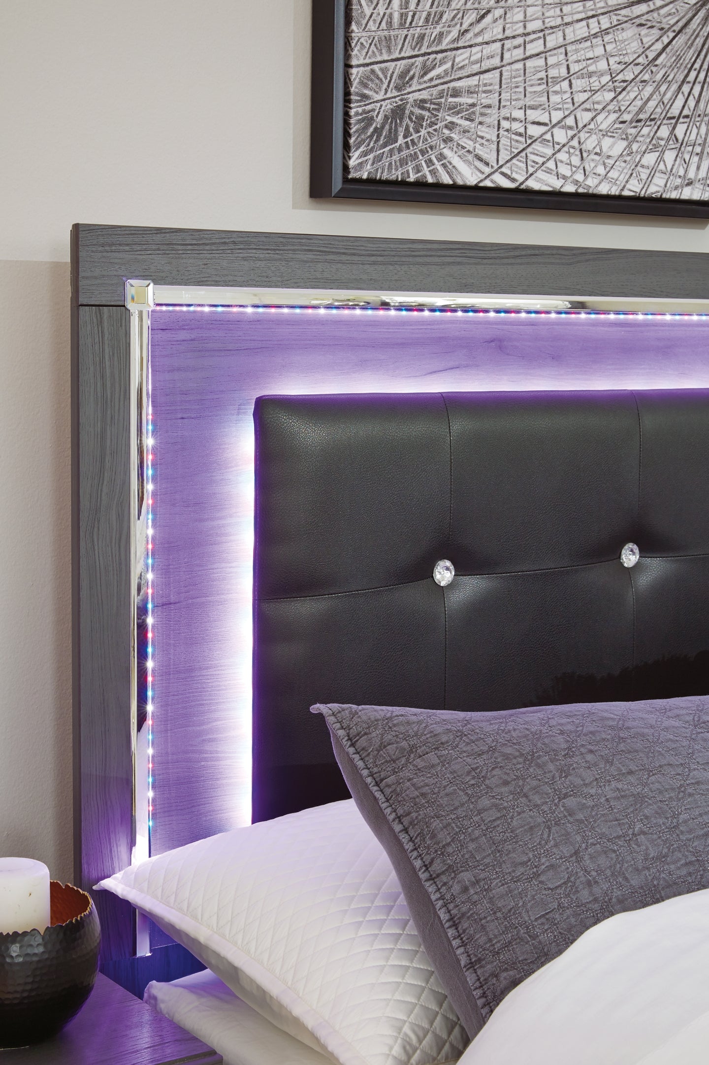 Lodanna Full Panel Bed with Mirrored Dresser, Chest and Nightstand Milwaukee Furniture of Chicago - Furniture Store in Chicago Serving Humbolt Park, Roscoe Village, Avondale, & Homan Square