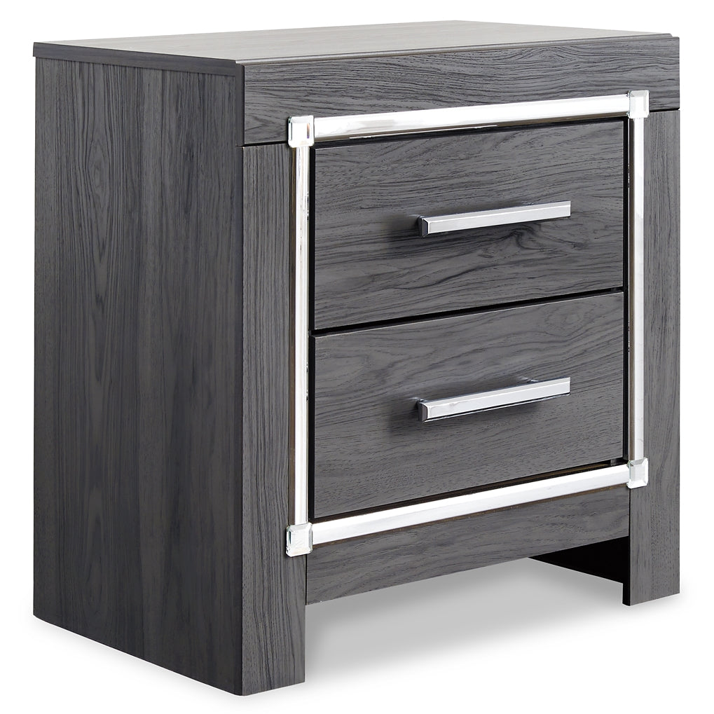 Lodanna Queen Panel Bed with 2 Storage Drawers with Mirrored Dresser, Chest and 2 Nightstands Milwaukee Furniture of Chicago - Furniture Store in Chicago Serving Humbolt Park, Roscoe Village, Avondale, & Homan Square