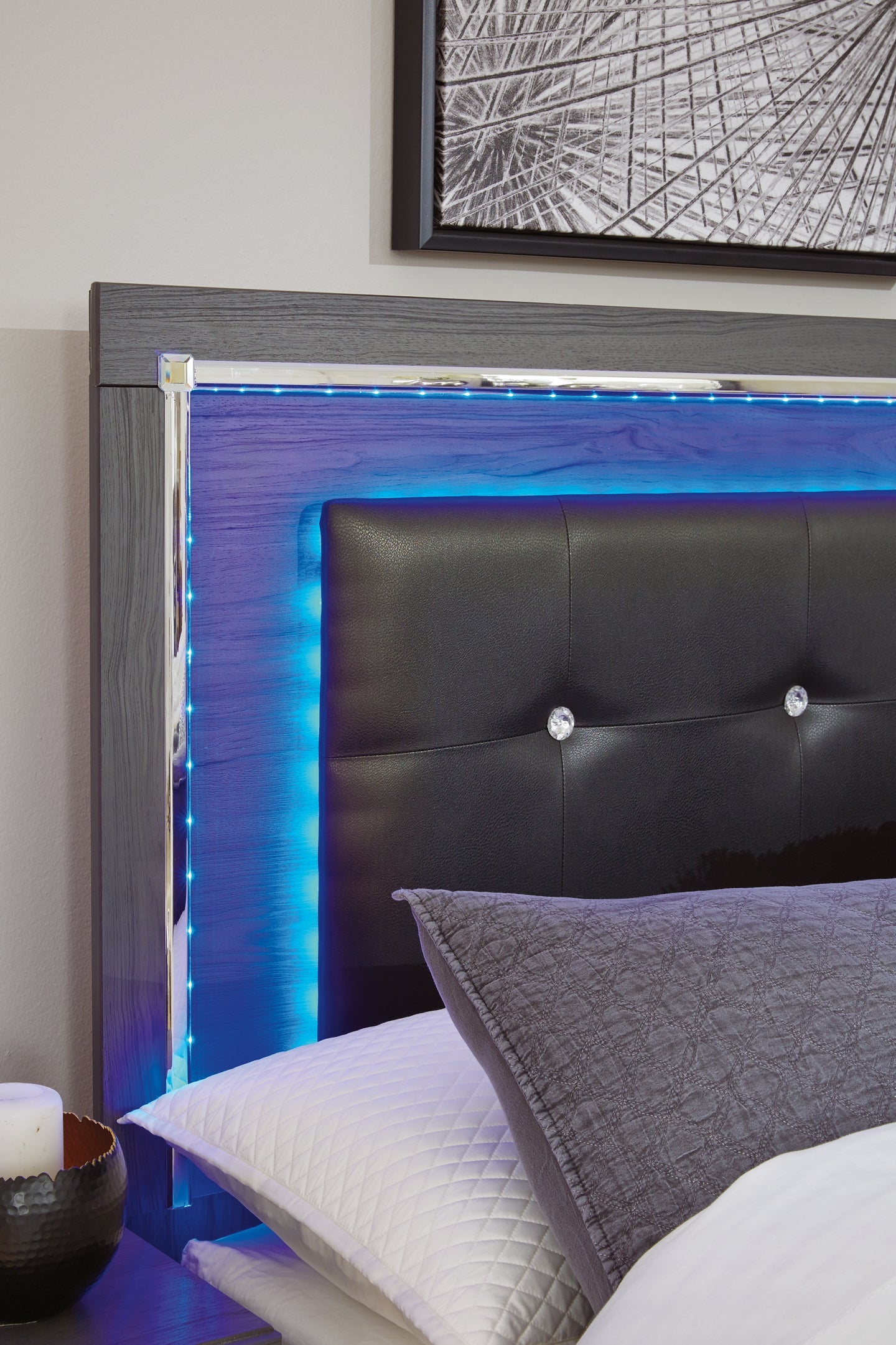 Lodanna Full Panel Bed with 2 Storage Drawers with Mirrored Dresser, Chest and Nightstand Milwaukee Furniture of Chicago - Furniture Store in Chicago Serving Humbolt Park, Roscoe Village, Avondale, & Homan Square