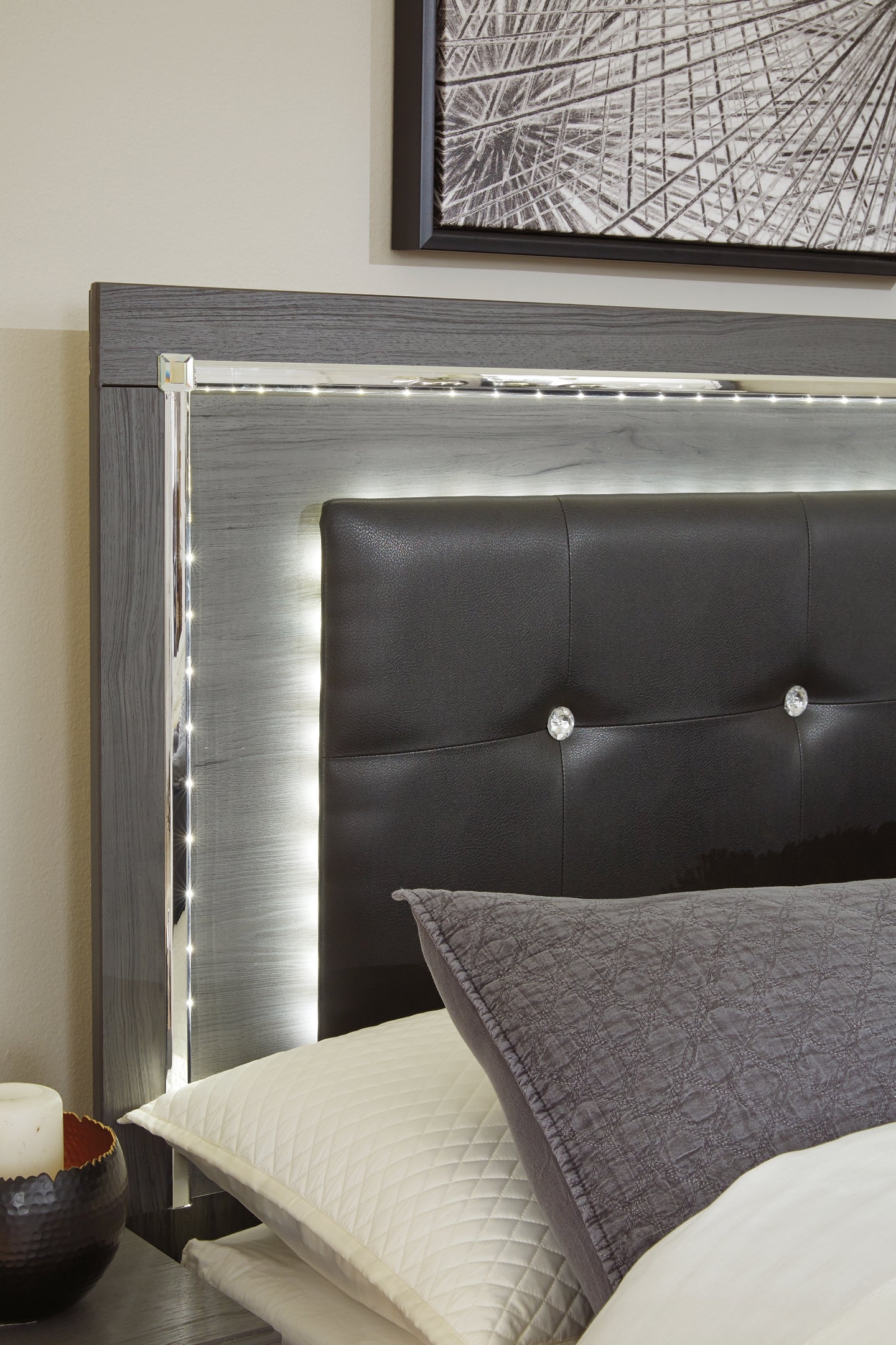 Lodanna Full Panel Bed with 2 Storage Drawers with Mirrored Dresser, Chest and Nightstand Milwaukee Furniture of Chicago - Furniture Store in Chicago Serving Humbolt Park, Roscoe Village, Avondale, & Homan Square