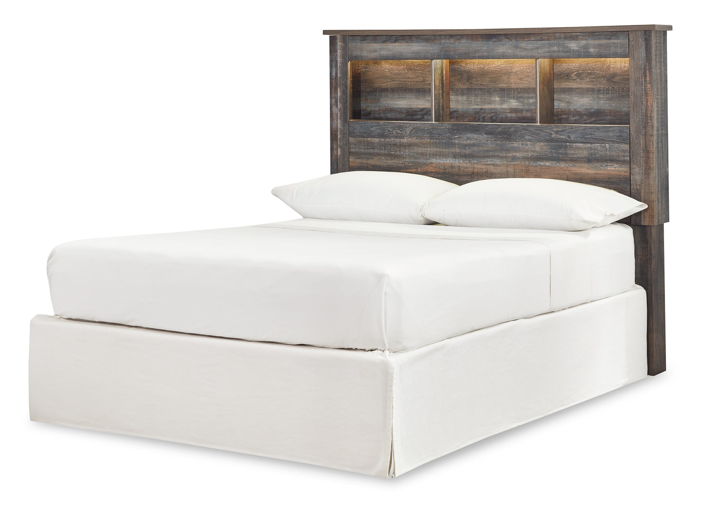 Drystan Full Bookcase Headboard with Mirrored Dresser and 2 Nightstands Milwaukee Furniture of Chicago - Furniture Store in Chicago Serving Humbolt Park, Roscoe Village, Avondale, & Homan Square