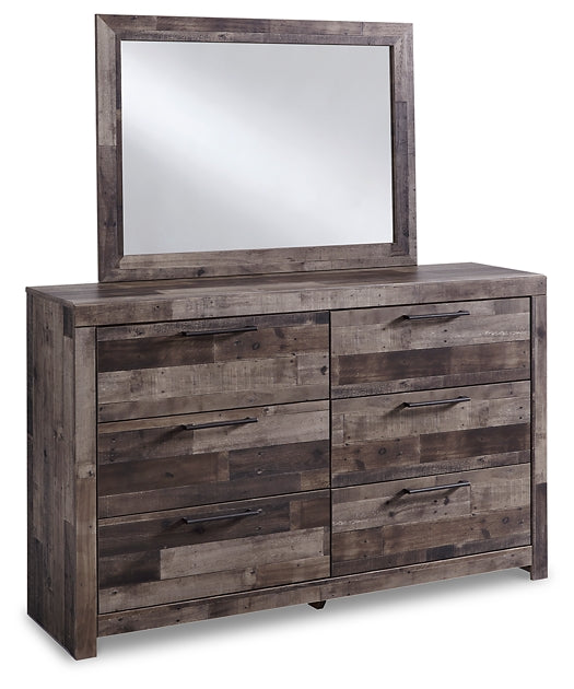 Derekson Twin Panel Bed with Mirrored Dresser, Chest and Nightstand Milwaukee Furniture of Chicago - Furniture Store in Chicago Serving Humbolt Park, Roscoe Village, Avondale, & Homan Square