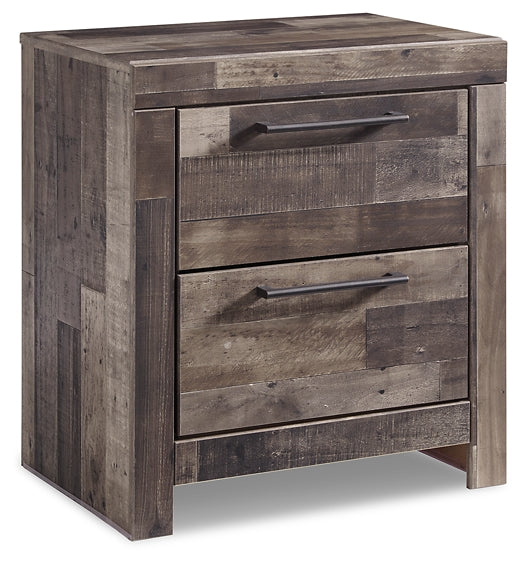 Derekson Queen Panel Bed with 2 Storage Drawers with Mirrored Dresser, Chest and Nightstand Milwaukee Furniture of Chicago - Furniture Store in Chicago Serving Humbolt Park, Roscoe Village, Avondale, & Homan Square