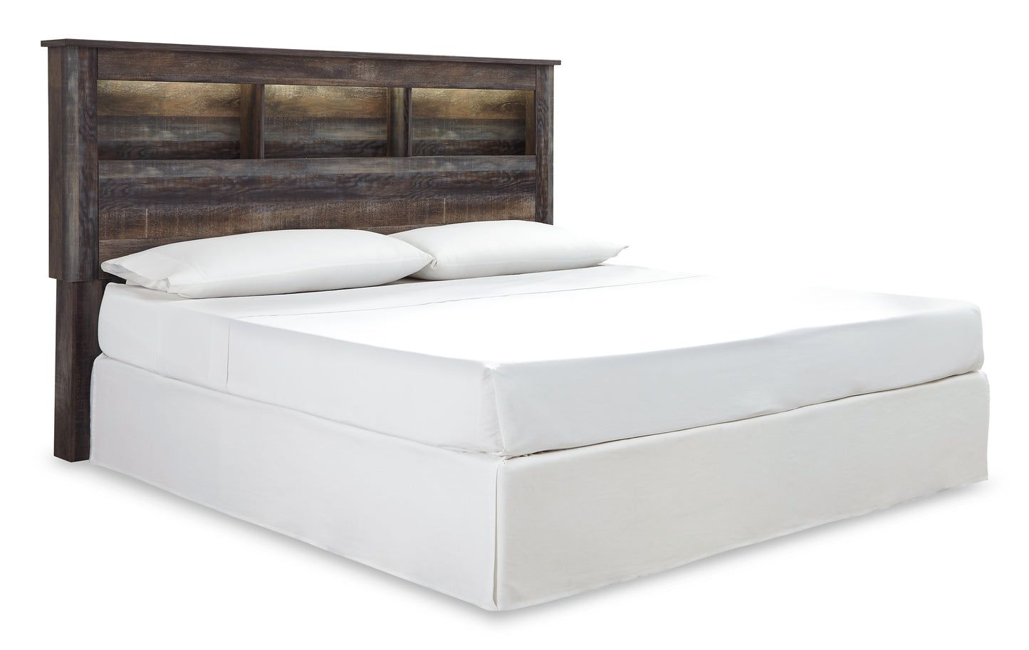 Drystan King/California King Bookcase Headboard with Mirrored Dresser and 2 Nightstands Milwaukee Furniture of Chicago - Furniture Store in Chicago Serving Humbolt Park, Roscoe Village, Avondale, & Homan Square