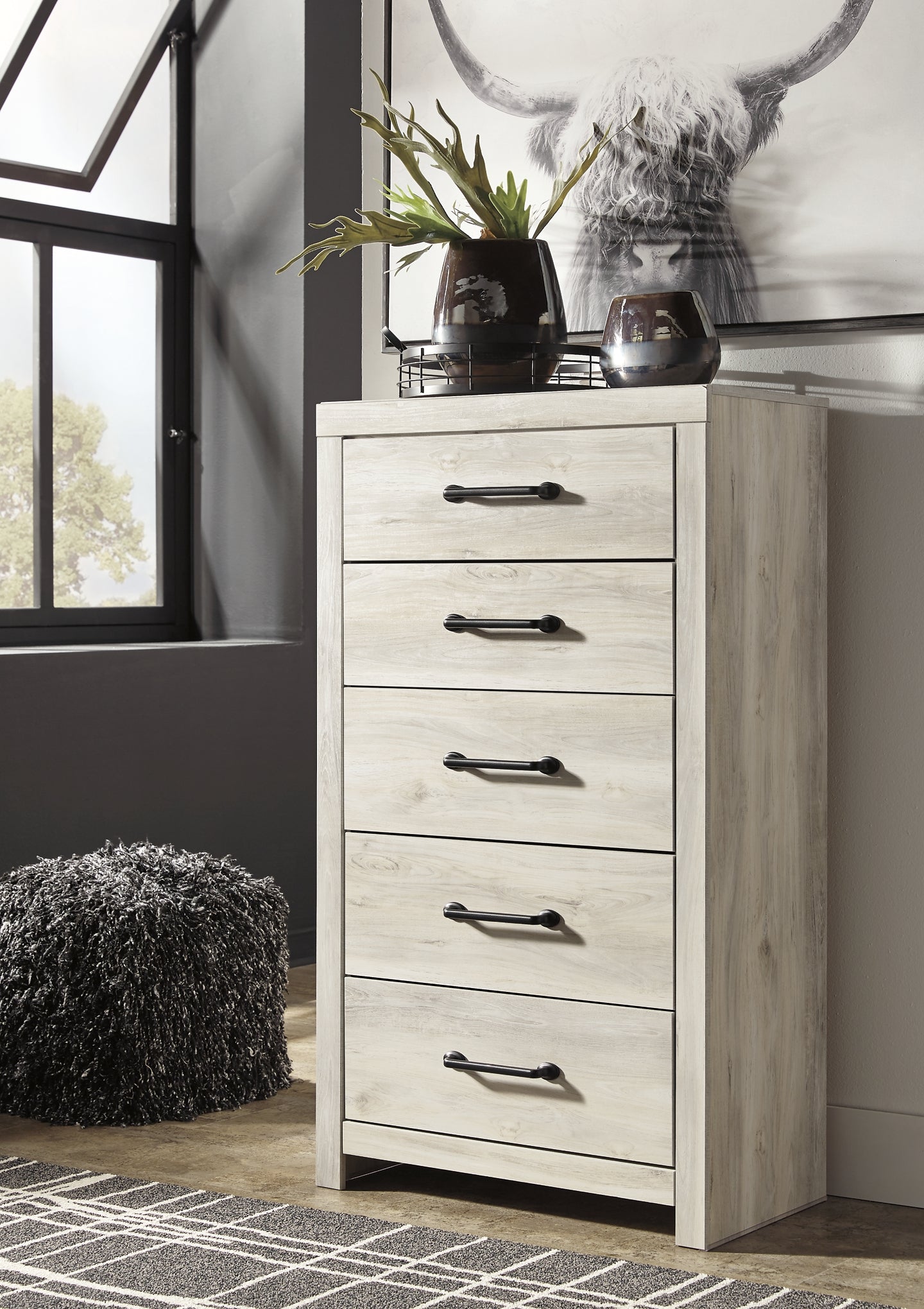 Cambeck Queen Panel Bed with 4 Storage Drawers with Mirrored Dresser, Chest and 2 Nightstands Milwaukee Furniture of Chicago - Furniture Store in Chicago Serving Humbolt Park, Roscoe Village, Avondale, & Homan Square