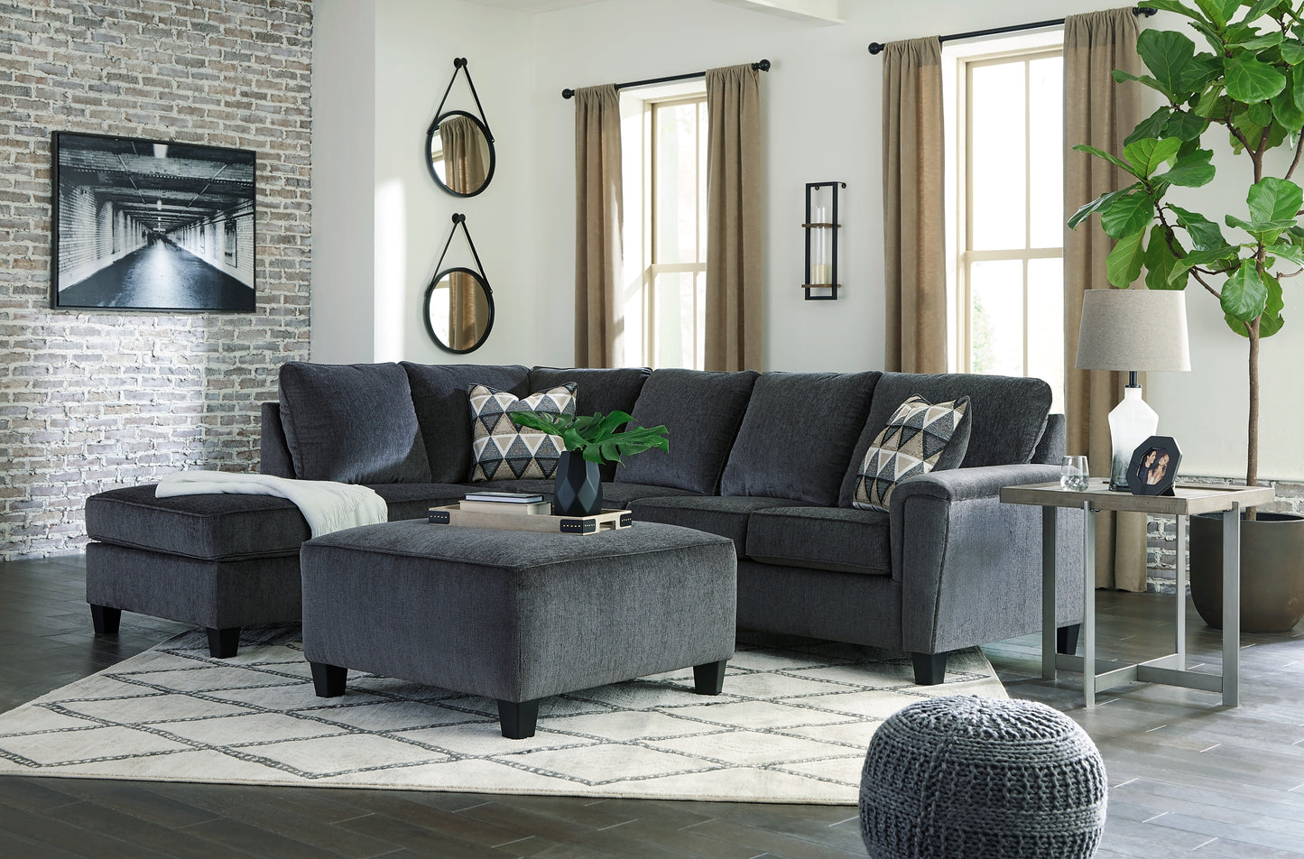 Abinger 2-Piece Sectional with Ottoman Milwaukee Furniture of Chicago - Furniture Store in Chicago Serving Humbolt Park, Roscoe Village, Avondale, & Homan Square