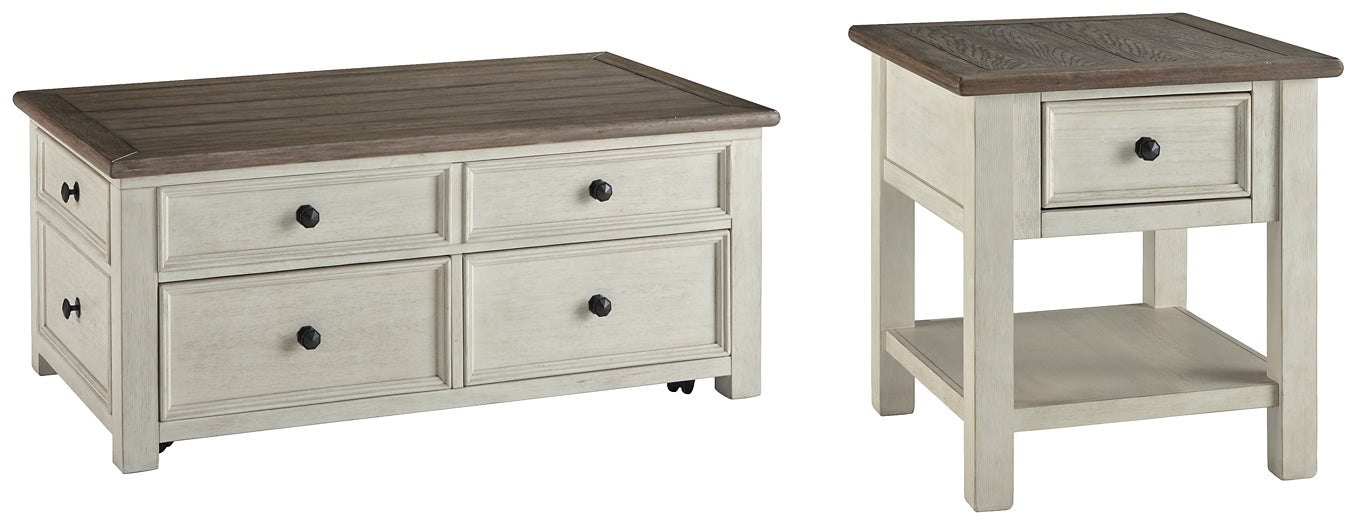 Bolanburg Coffee Table with 1 End Table Milwaukee Furniture of Chicago - Furniture Store in Chicago Serving Humbolt Park, Roscoe Village, Avondale, & Homan Square