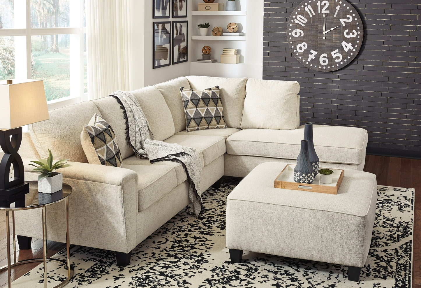 Abinger 2-Piece Sectional with Ottoman Milwaukee Furniture of Chicago - Furniture Store in Chicago Serving Humbolt Park, Roscoe Village, Avondale, & Homan Square