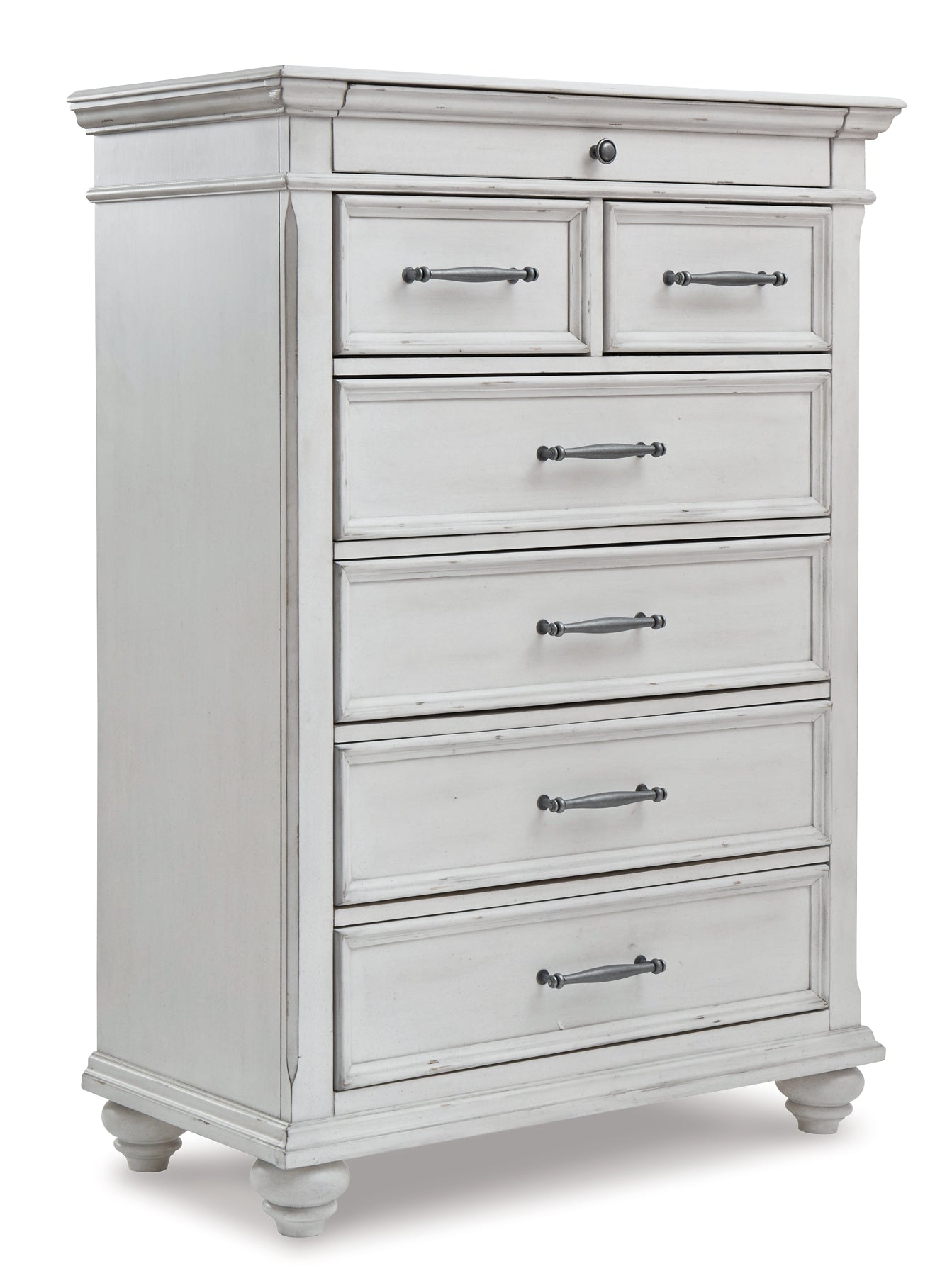 Kanwyn King Panel Bed with Storage with Mirrored Dresser, Chest and 2 Nightstands Milwaukee Furniture of Chicago - Furniture Store in Chicago Serving Humbolt Park, Roscoe Village, Avondale, & Homan Square