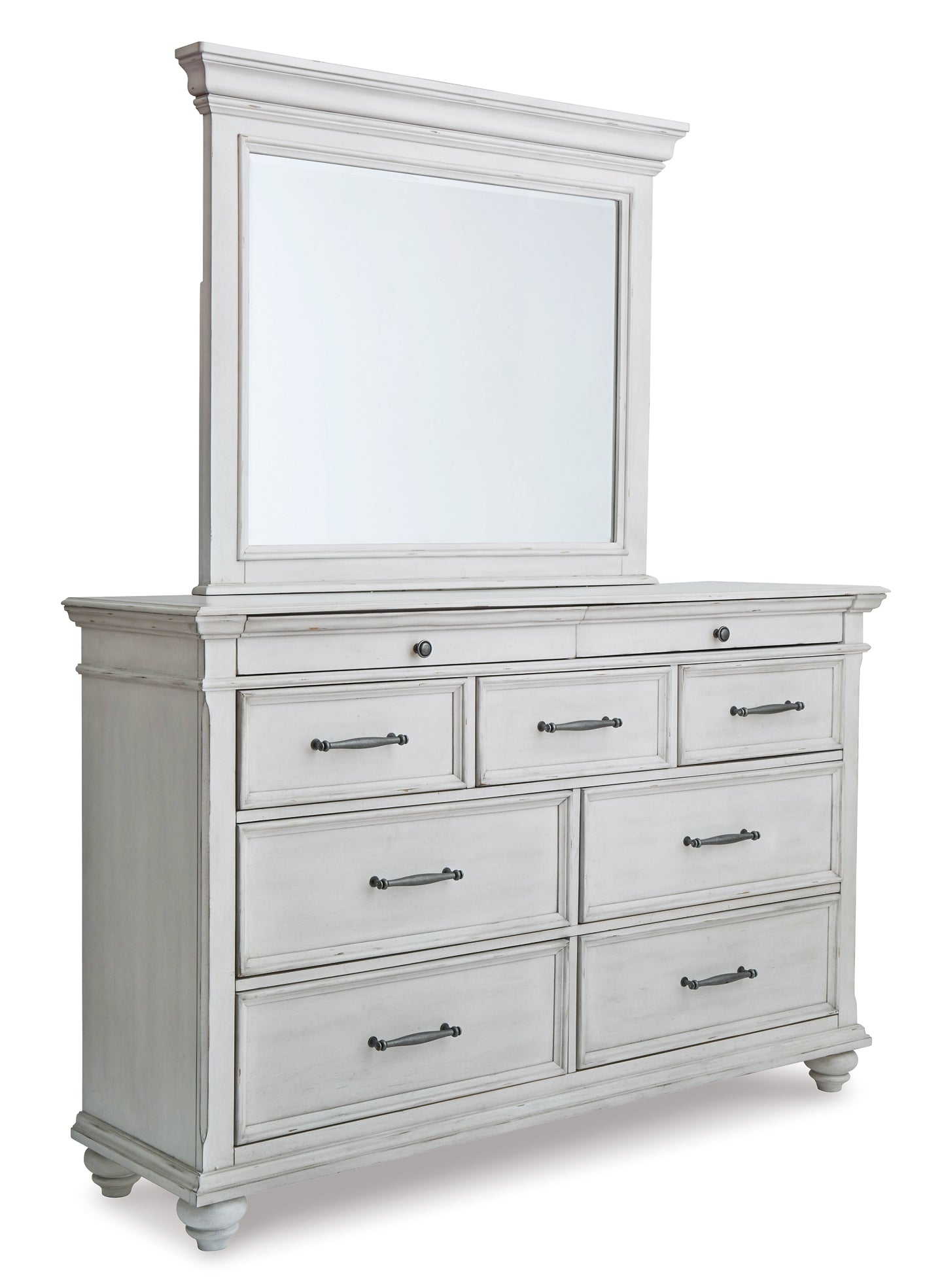 Kanwyn King Panel Bed with Storage with Mirrored Dresser, Chest and 2 Nightstands Milwaukee Furniture of Chicago - Furniture Store in Chicago Serving Humbolt Park, Roscoe Village, Avondale, & Homan Square