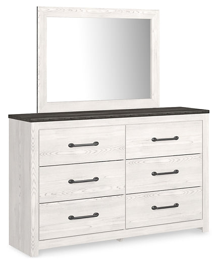 Gerridan Queen Panel Bed with Mirrored Dresser and 2 Nightstands Milwaukee Furniture of Chicago - Furniture Store in Chicago Serving Humbolt Park, Roscoe Village, Avondale, & Homan Square