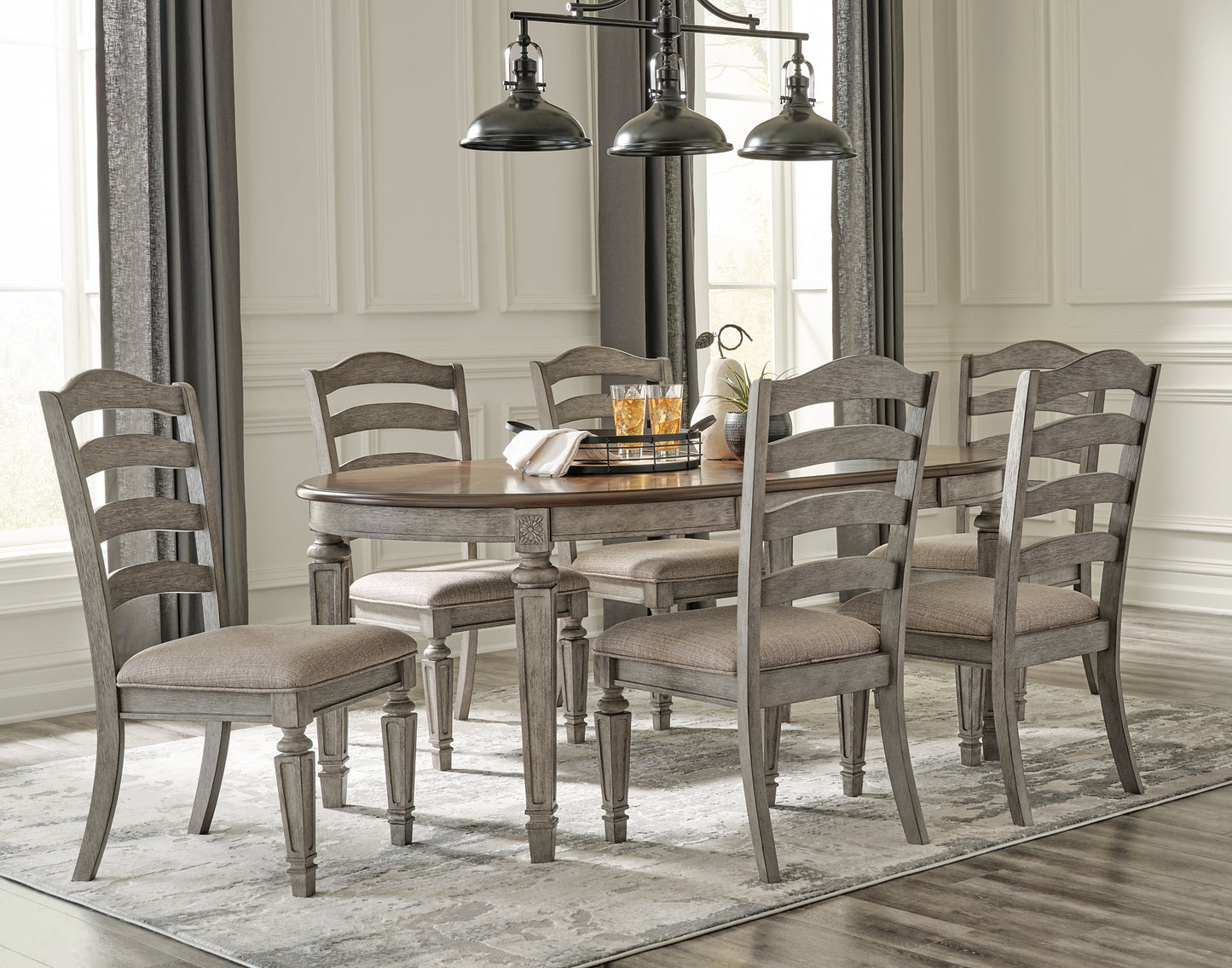 Lodenbay Dining Table and 6 Chairs Milwaukee Furniture of Chicago - Furniture Store in Chicago Serving Humbolt Park, Roscoe Village, Avondale, & Homan Square