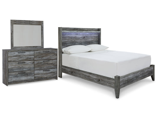 Baystorm Full Panel Bed with Mirrored Dresser Milwaukee Furniture of Chicago - Furniture Store in Chicago Serving Humbolt Park, Roscoe Village, Avondale, & Homan Square