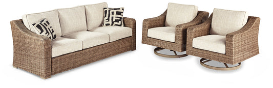 Beachcroft Outdoor Sofa with 2 Lounge Chairs Milwaukee Furniture of Chicago - Furniture Store in Chicago Serving Humbolt Park, Roscoe Village, Avondale, & Homan Square