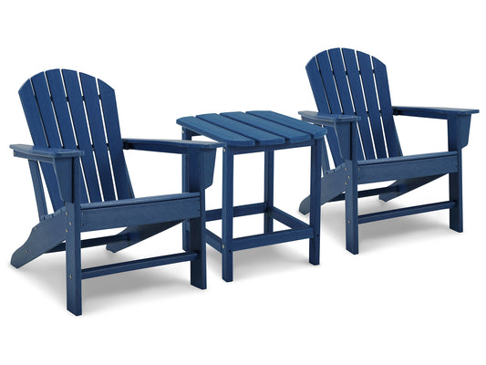 Sundown Treasure 2 Adirondack Chairs with End table Milwaukee Furniture of Chicago - Furniture Store in Chicago Serving Humbolt Park, Roscoe Village, Avondale, & Homan Square