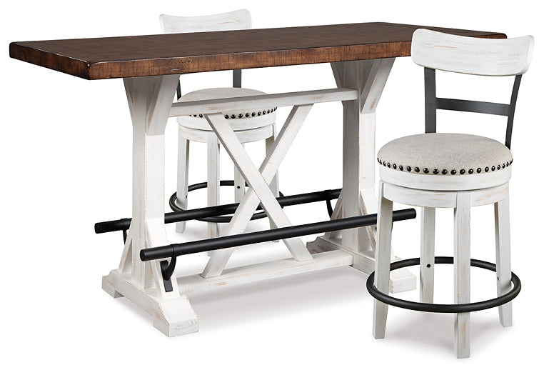 Valebeck Counter Height Dining Table and 2 Barstools Milwaukee Furniture of Chicago - Furniture Store in Chicago Serving Humbolt Park, Roscoe Village, Avondale, & Homan Square