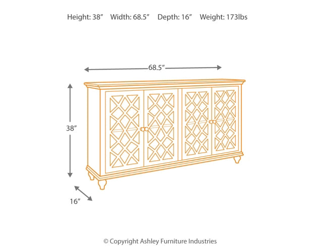 Mirimyn Accent Cabinet Milwaukee Furniture of Chicago - Furniture Store in Chicago Serving Humbolt Park, Roscoe Village, Avondale, & Homan Square