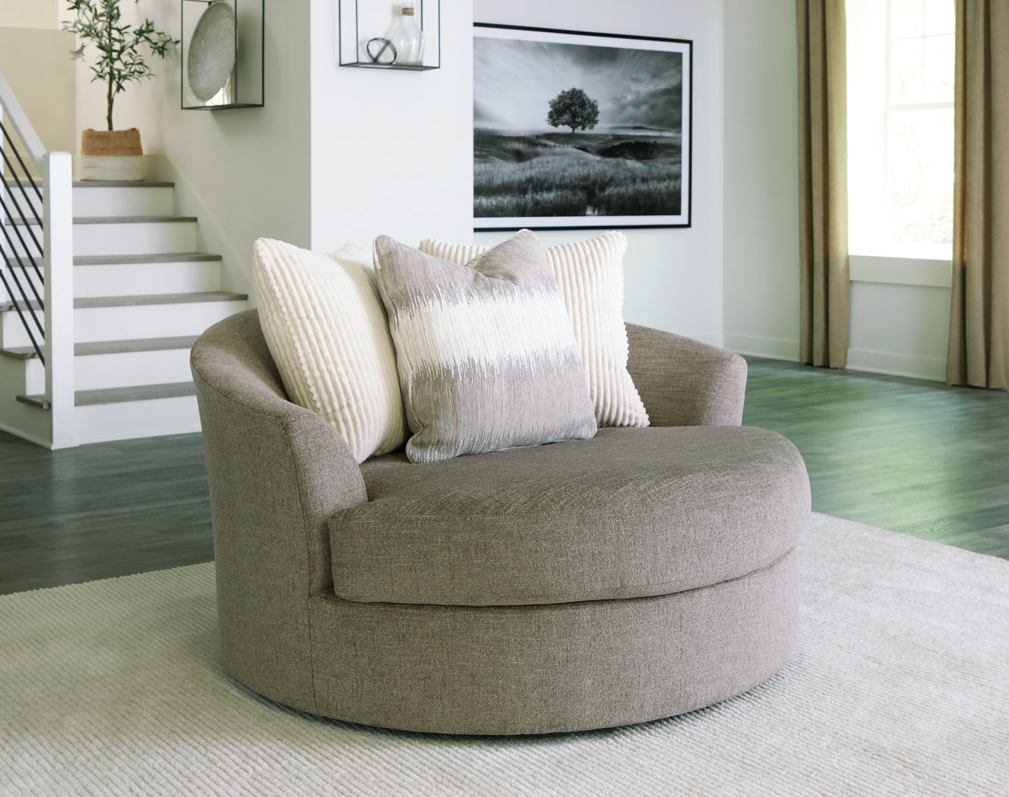 Creswell Oversized Swivel Accent Chair Milwaukee Furniture of Chicago - Furniture Store in Chicago Serving Humbolt Park, Roscoe Village, Avondale, & Homan Square