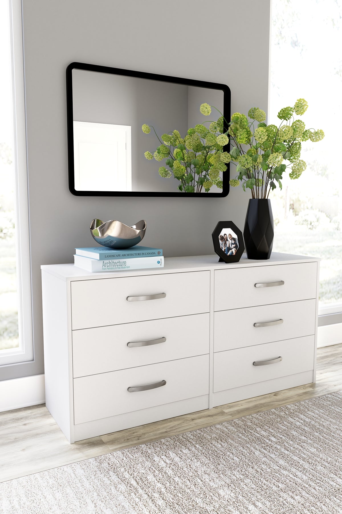 Flannia Six Drawer Dresser Milwaukee Furniture of Chicago - Furniture Store in Chicago Serving Humbolt Park, Roscoe Village, Avondale, & Homan Square