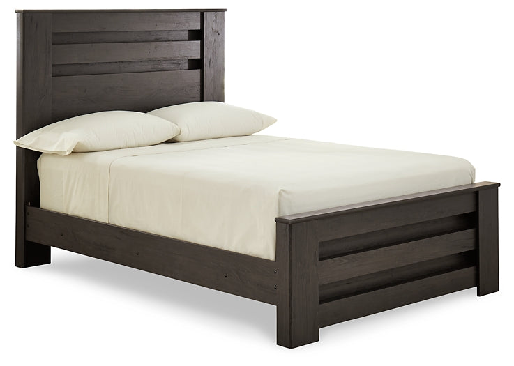 Brinxton Full Panel Bed with Nightstand Milwaukee Furniture of Chicago - Furniture Store in Chicago Serving Humbolt Park, Roscoe Village, Avondale, & Homan Square