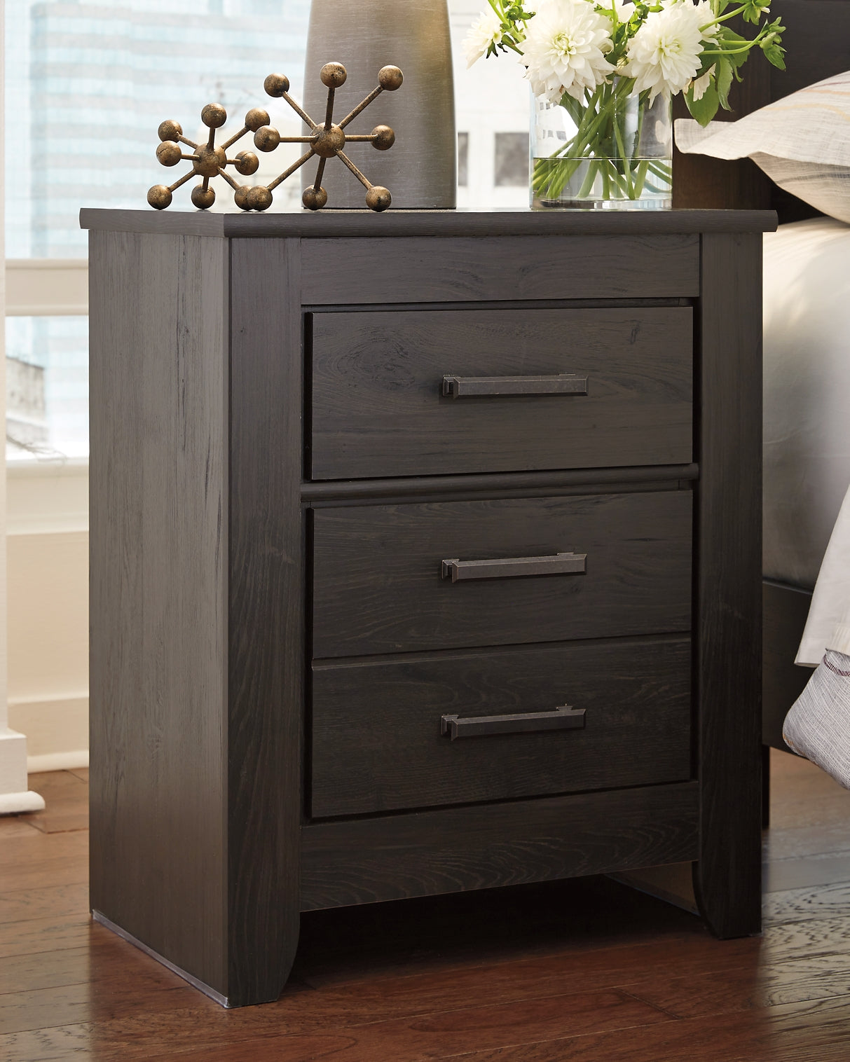 Brinxton Full Panel Bed with Nightstand Milwaukee Furniture of Chicago - Furniture Store in Chicago Serving Humbolt Park, Roscoe Village, Avondale, & Homan Square