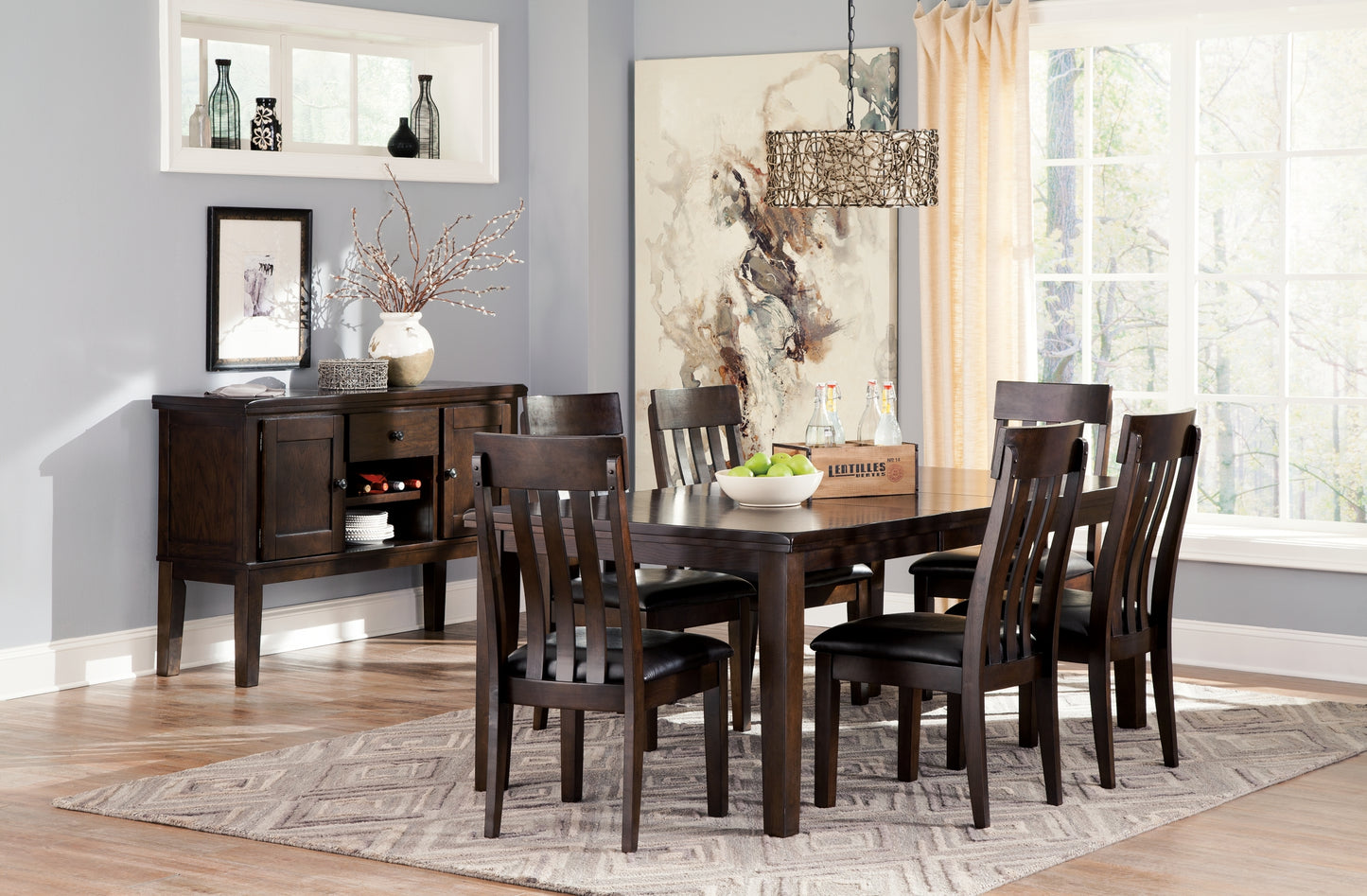 Haddigan Dining Table and 6 Chairs Milwaukee Furniture of Chicago - Furniture Store in Chicago Serving Humbolt Park, Roscoe Village, Avondale, & Homan Square