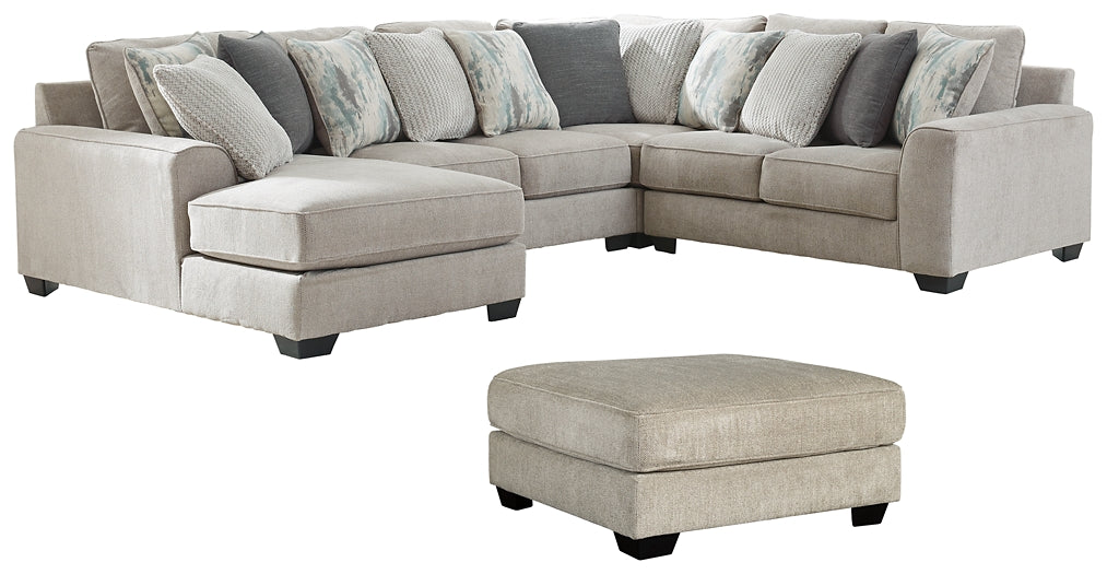 Ardsley 4-Piece Sectional with Ottoman Milwaukee Furniture of Chicago - Furniture Store in Chicago Serving Humbolt Park, Roscoe Village, Avondale, & Homan Square