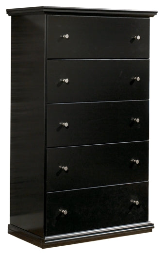 Maribel Queen Panel Bed with Mirrored Dresser, Chest and Nightstand Milwaukee Furniture of Chicago - Furniture Store in Chicago Serving Humbolt Park, Roscoe Village, Avondale, & Homan Square