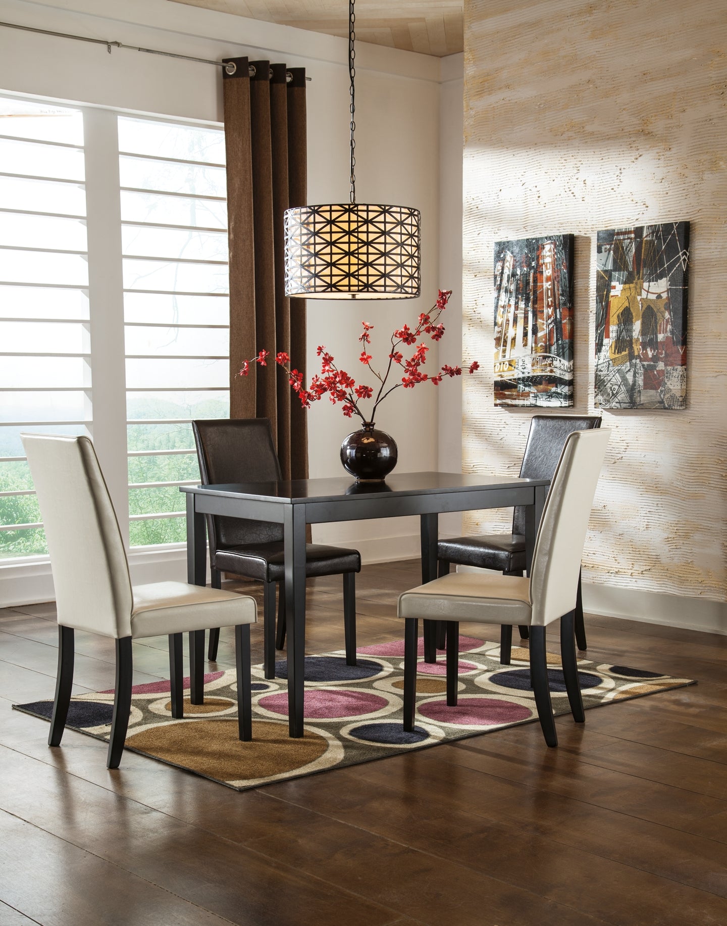 Kimonte Dining Table and 4 Chairs Milwaukee Furniture of Chicago - Furniture Store in Chicago Serving Humbolt Park, Roscoe Village, Avondale, & Homan Square